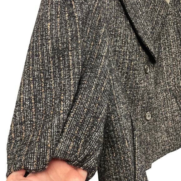 Etro Alpaca Wool Blend Button Front Puff Sleeve Blazer Jacket Womens 46 / US 10 - Picture 3 of 8